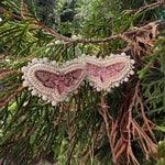 Devine Beading Pink Reflective Moth Earrings