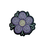Devine Beading- Small Purple Beaded Flower Sticker