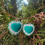 Devine Beading Turquoise Heart Earrings