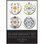 Lisa Berry Glass Magnet Set