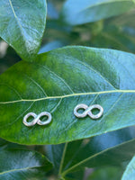 Tarob Silver Infinity Earrings