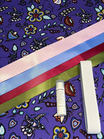 Sandra's Métis Creations Ribbon Skirt Kit- Jackie Traverse Dark Purple Hummingbird