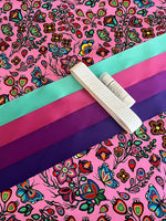 Sandra's Métis Creations Ribbon Skirt Kit- Jackie Traverse Pink Floral Butterfly