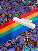 Sandra's Métis Creations Ribbon Skirt Kit- Jackie Traverse Purple Floral Large Butterfly