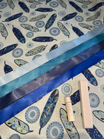 Sandra's Métis Creations Ribbon Skirt Kit- Jackie Traverse  Blue Feather Design
