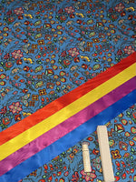 Sandra's Métis Creations Ribbon Skirt Kit- Jackie Traverse Blue Floral Design Métis Trading Post