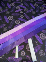 Sandra's Métis Creations Skirt Kit- Jackie Traverse  Purple Feather Design