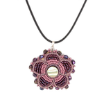 OceanLoverJen Purple Beaded Flower Necklace