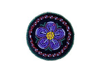 Kats Klein Métis Rose Beaded Pin- Purple