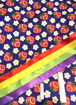Sandra's Métis Creations Ribbon Skirt Kit- Yasakw Strawberry Fabric Design Métis Trading Post