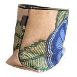 Lynette La Fontaine Small Expandable Blue Beaded Flower Bag Métis Trading Post