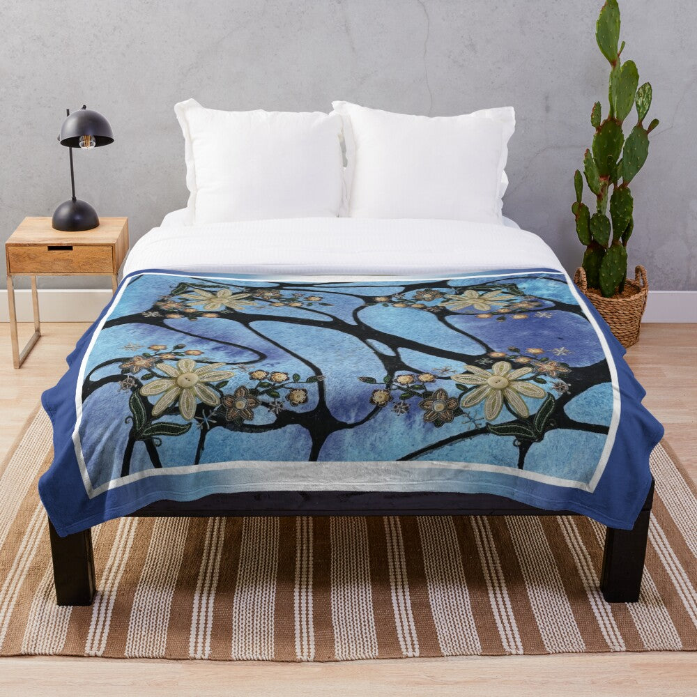 Adele Arseneau Lii Fleurs des Pipon (Winter Flowers) Custom Blanket