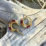 White Rabbit Kookum Beaded Baby Hoops Métis Trading Post