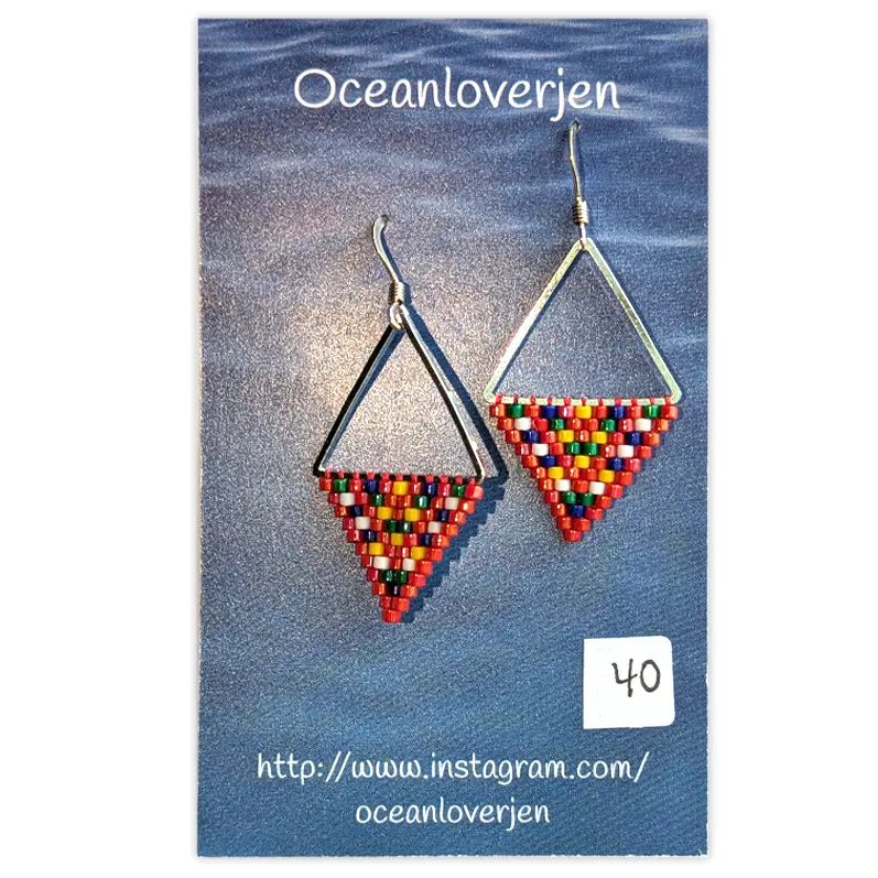 OceanLoverJen Métis Triangle Sash Earrings Métis Trading Post