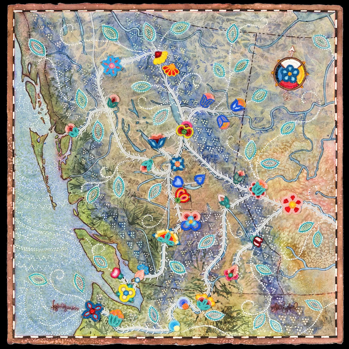Kristi Bridgeman & Lisa Shepherd Trade Route Map Métis Trading Post