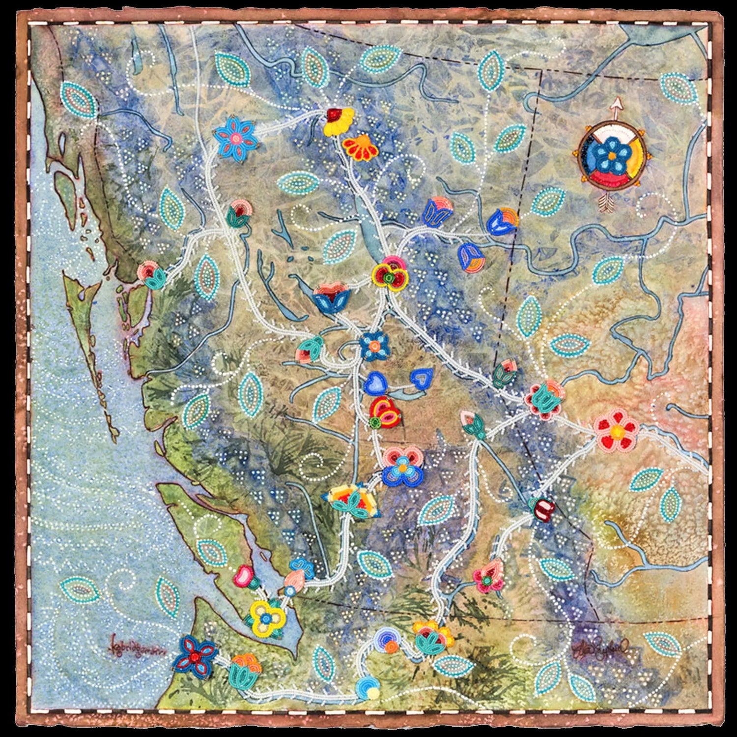 Kristi Bridgeman & Lisa Shepherd Trade Route Map Métis Trading Post