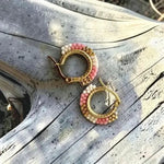 White Rabbit Kookum Beaded Baby Hoops Métis Trading Post