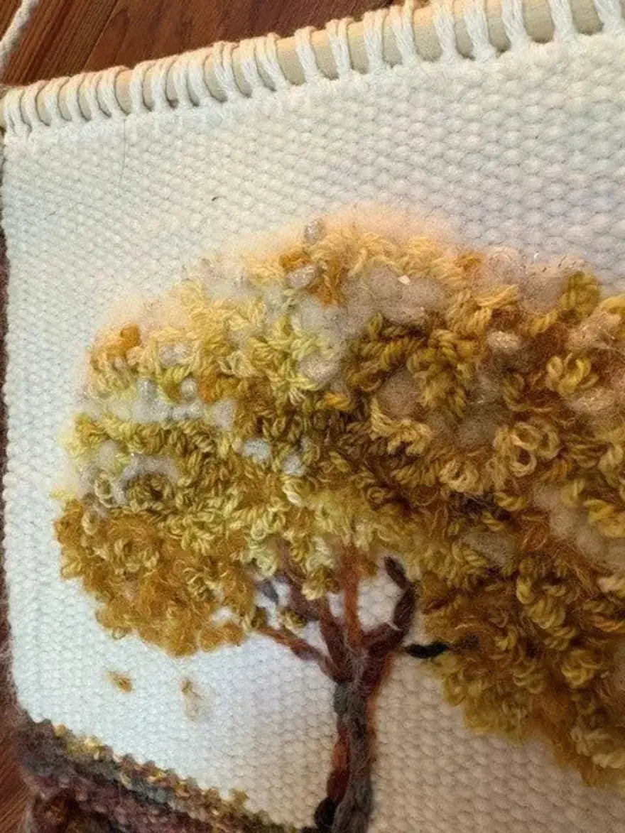 Sandy Faulkner Handwoven Autumn Forest Tapestry Métis Trading Post
