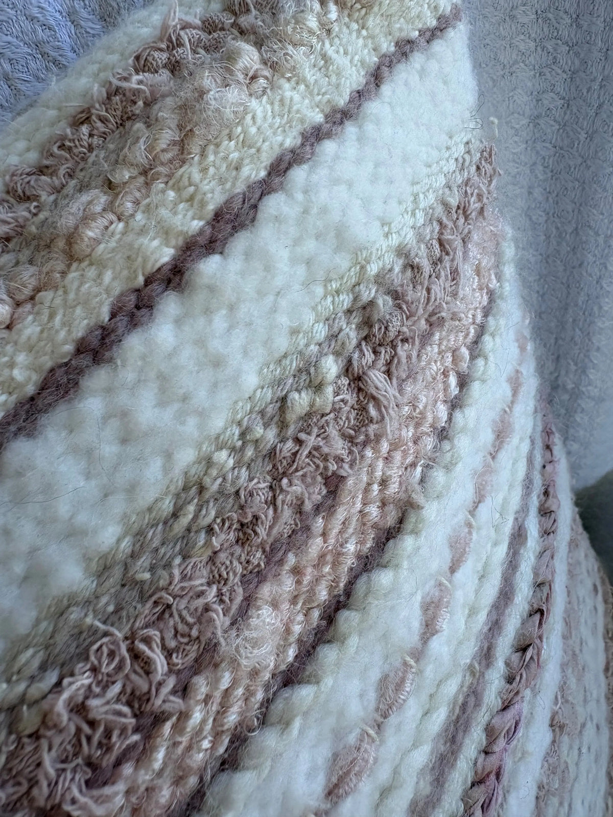 Sandy Faulkner Hand Woven Wool, Silk & Cotton Pillow