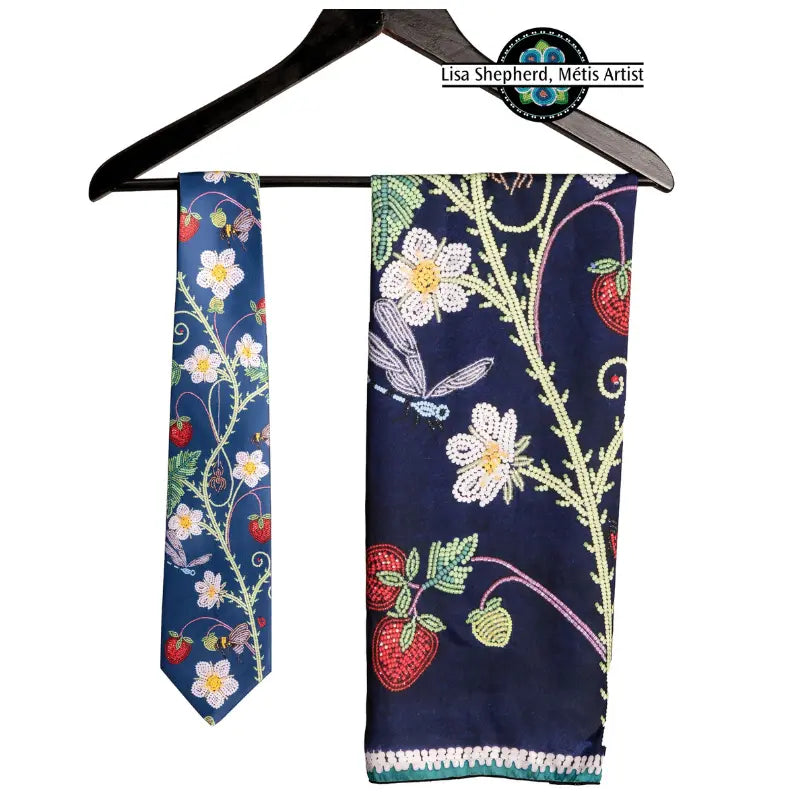 Lisa Shepherd Strawberries at the Crossing Neck Tie