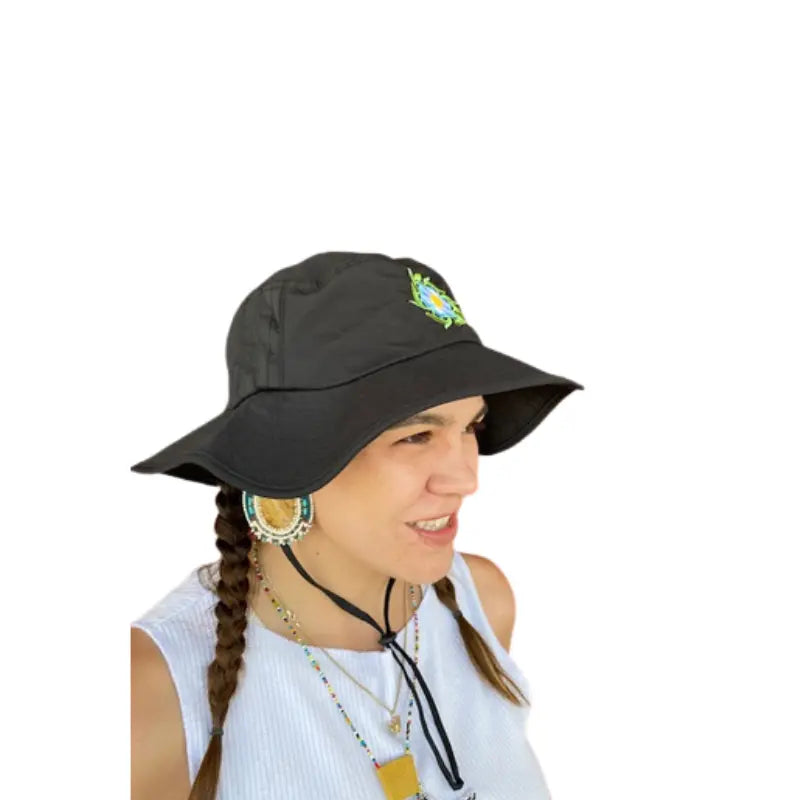 Embroidered Dogwood Bucket Hat
