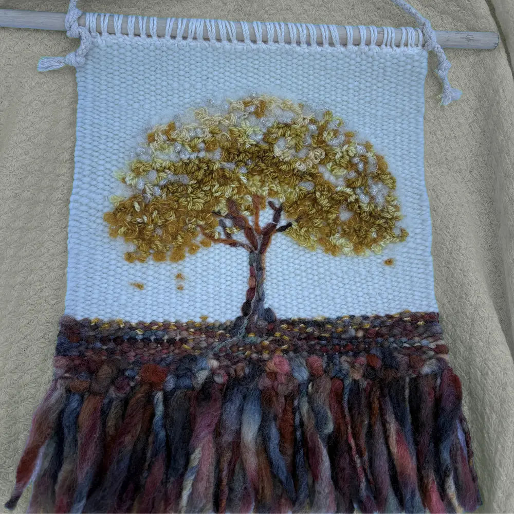 Sandy Faulkner Handwoven Autumn Forest Tapestry